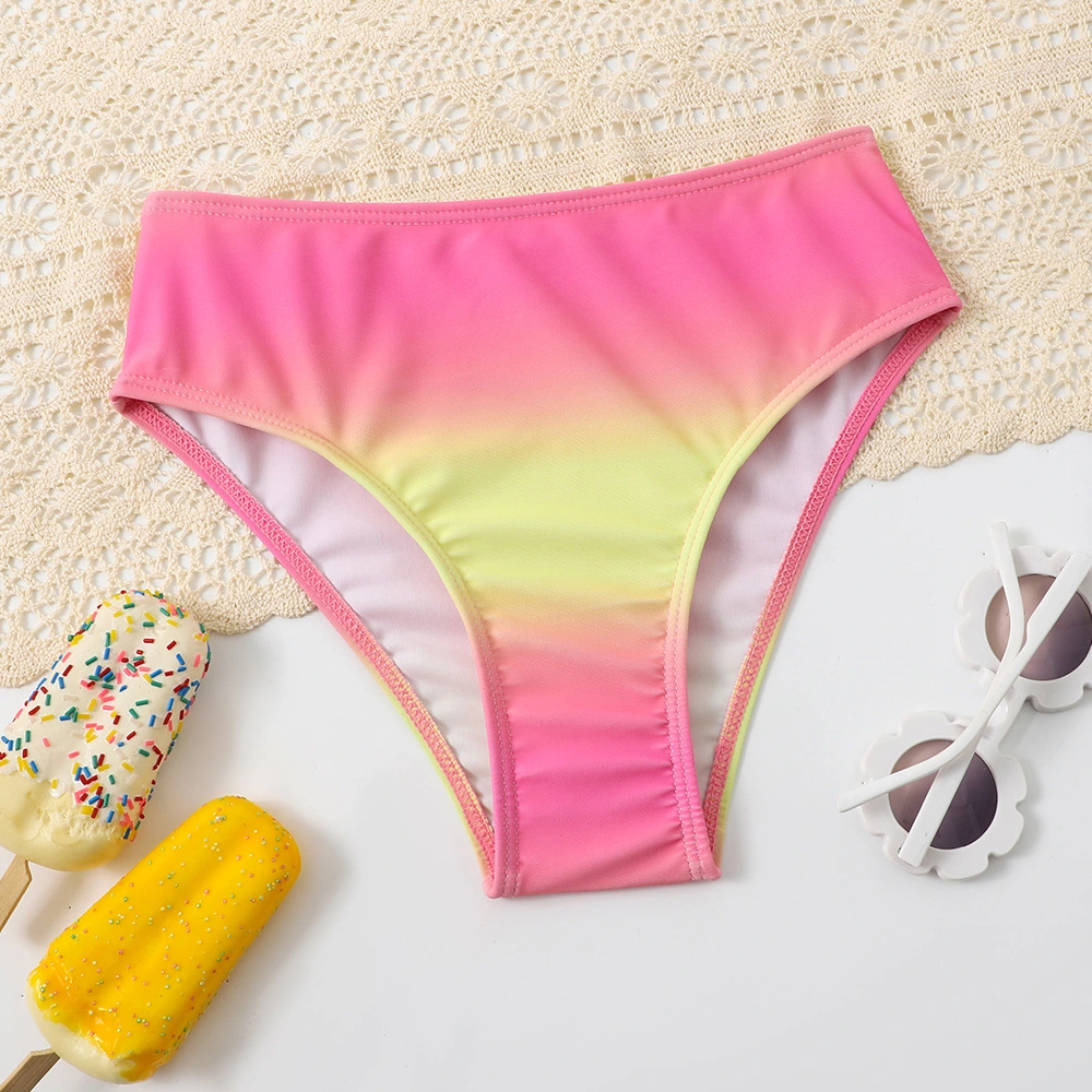 Cute Pink and Yellow Combo Three - Piece Girl&prime;s Swimsuit