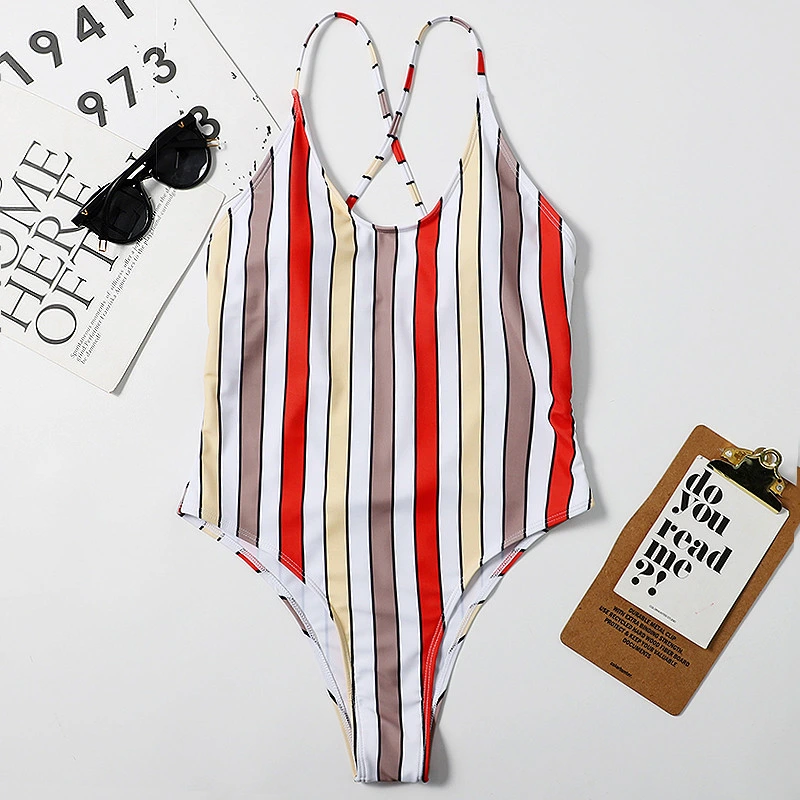 2021 New Sexy Female Swimsuit Vintage One Piece Push up Swimwear Women Bathing Suits