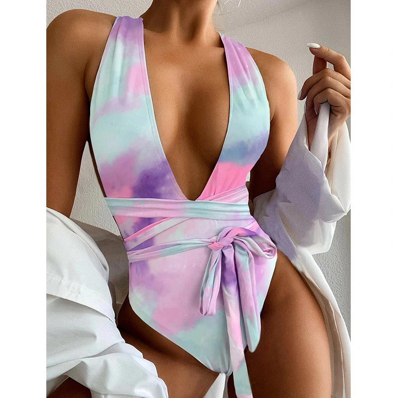 Bikini 2021 Swimsuit Floral Print Swimwear Women Bathing Suit High Waist Bikini Set Beachwear High Belt Biquini