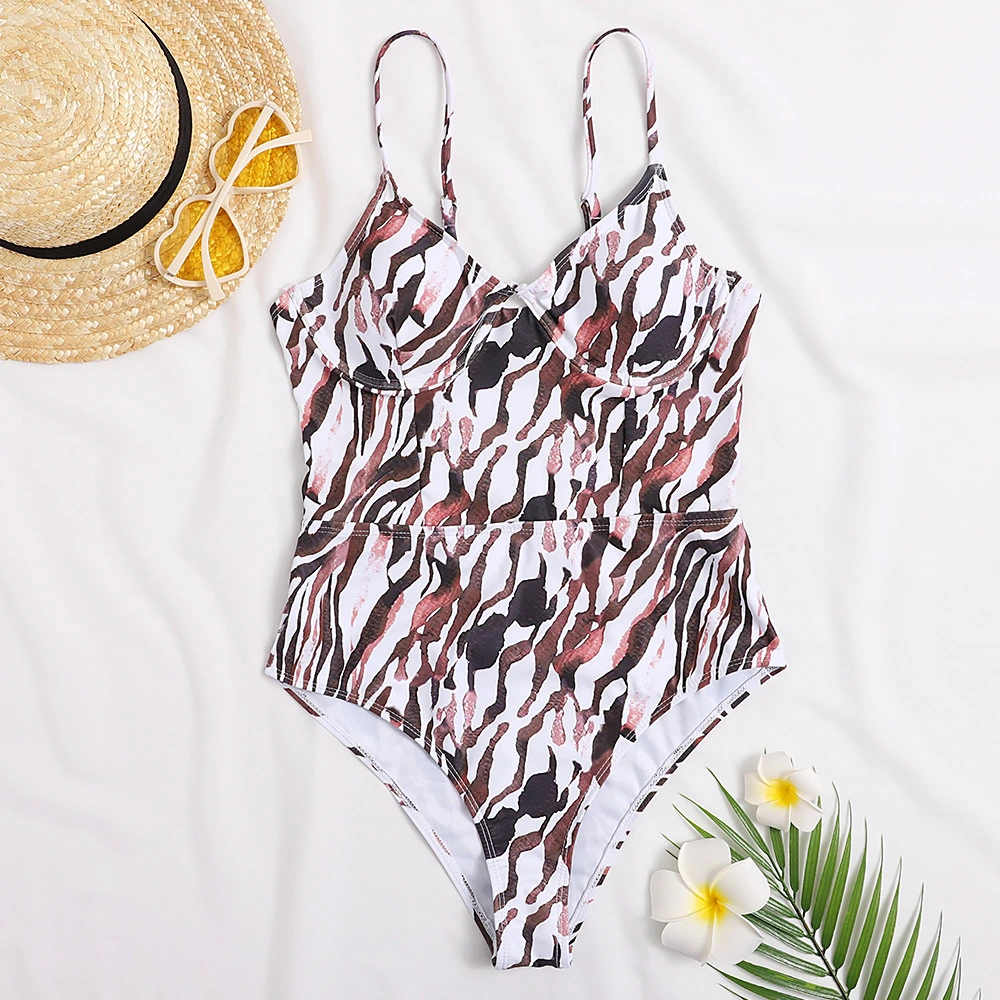 Sexy One Piece Swimsuit Female Underwired Bra Push up Swimwear Women Backless Swim Suit Bather Bathing Suits Beach