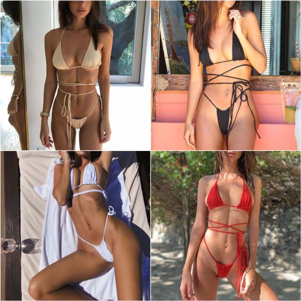 2023 Bandage Sexy Triangle Thong Mirco Bikini Swimsuits Swimwear