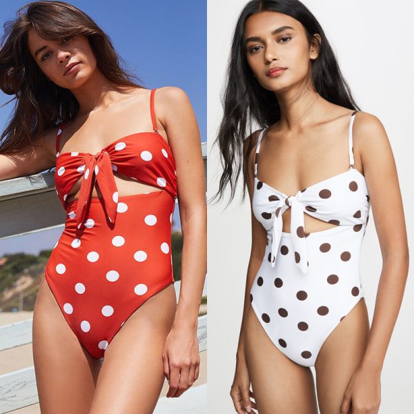 Polka DOT Printing Ladies Bikini Hot Sale One Piece Swimsuit