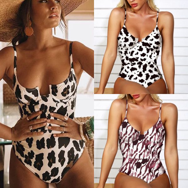 Sexy One Piece Swimsuit Female Underwired Bra Push up Swimwear Women Backless Swim Suit Bather Bathing Suits Beach