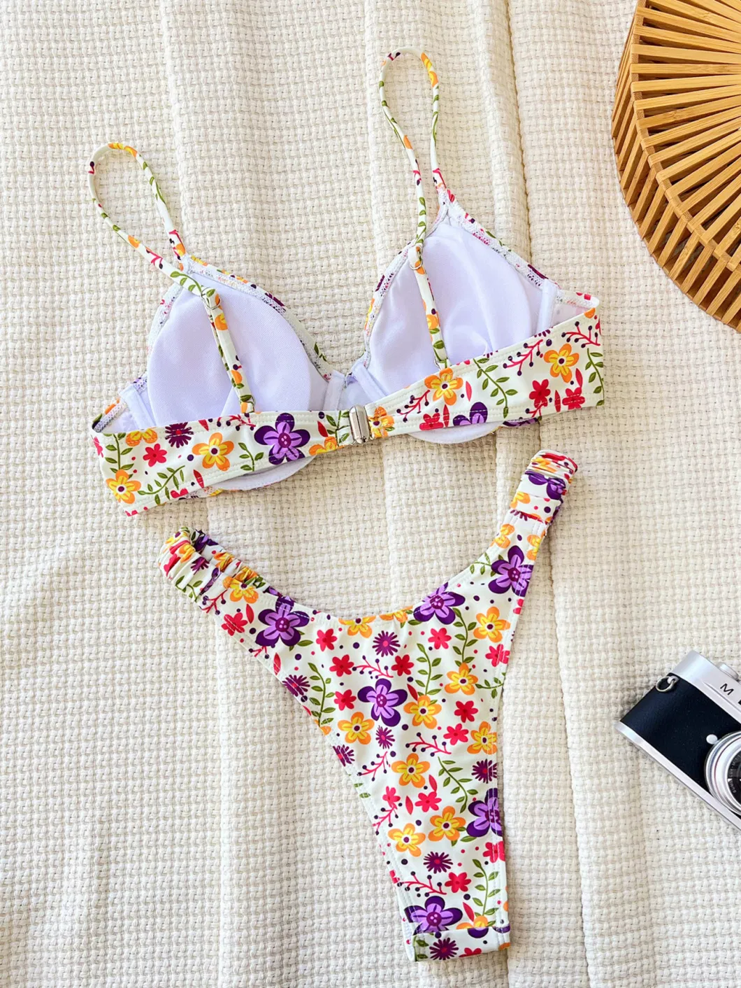 Printed Sexy Bikini Women&prime;s Split Swimsuit with Underwire Steel Support Bikini ASA Delta Bottom Mold Cup Top Two Pieces Bikini