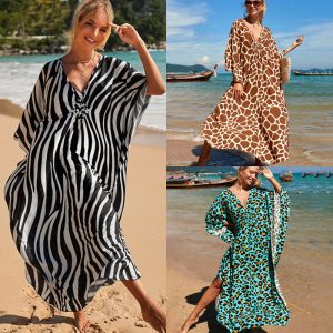 Loose Robe Beach Coat Beach Vacation Sun Protection Long Skirt