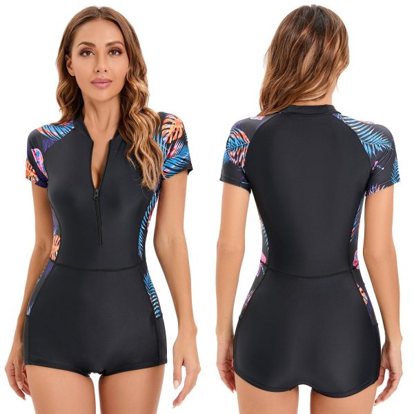 Women′s Tropical Printing Boyshort Wetsuit